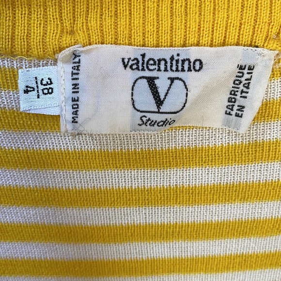 Vintage 80s Valentino Striped Cardigan - Picture 13 of 16